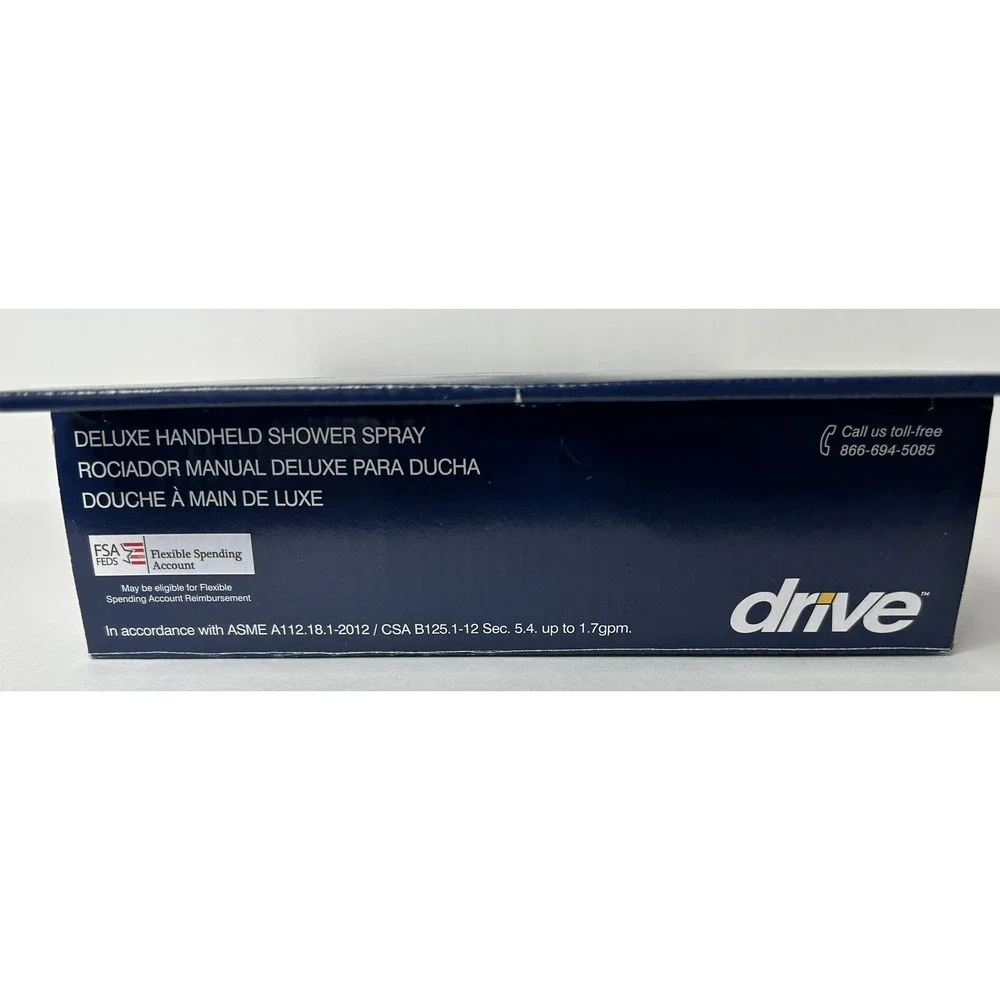 Drive Medical Deluxe Handheld Shower Spray White Shower Aid‎ Helper Easy